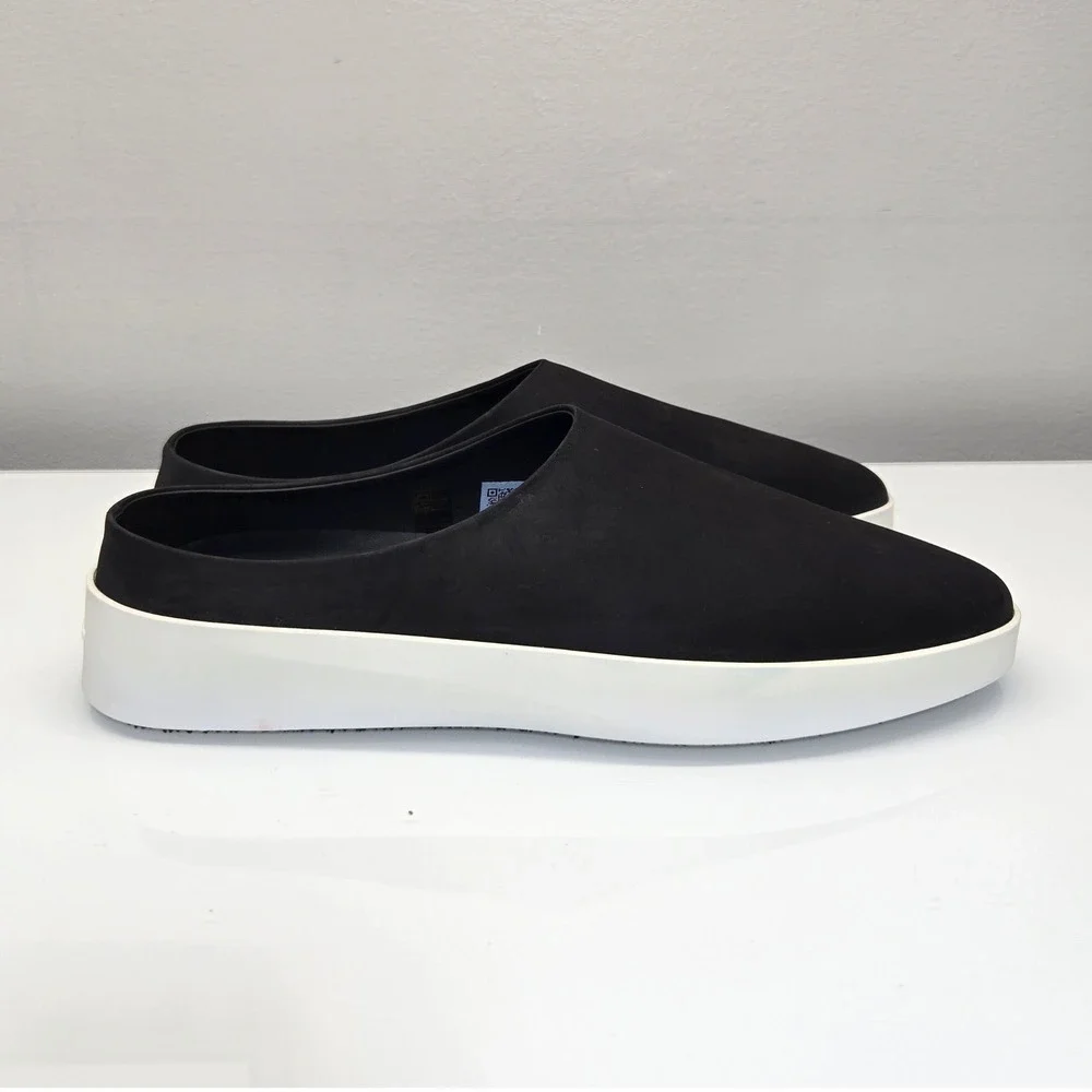 Wolf & Shepherd Cruise Mule‎ Men 13 Black Nubuck Slip On Comfort Shoes Luxury